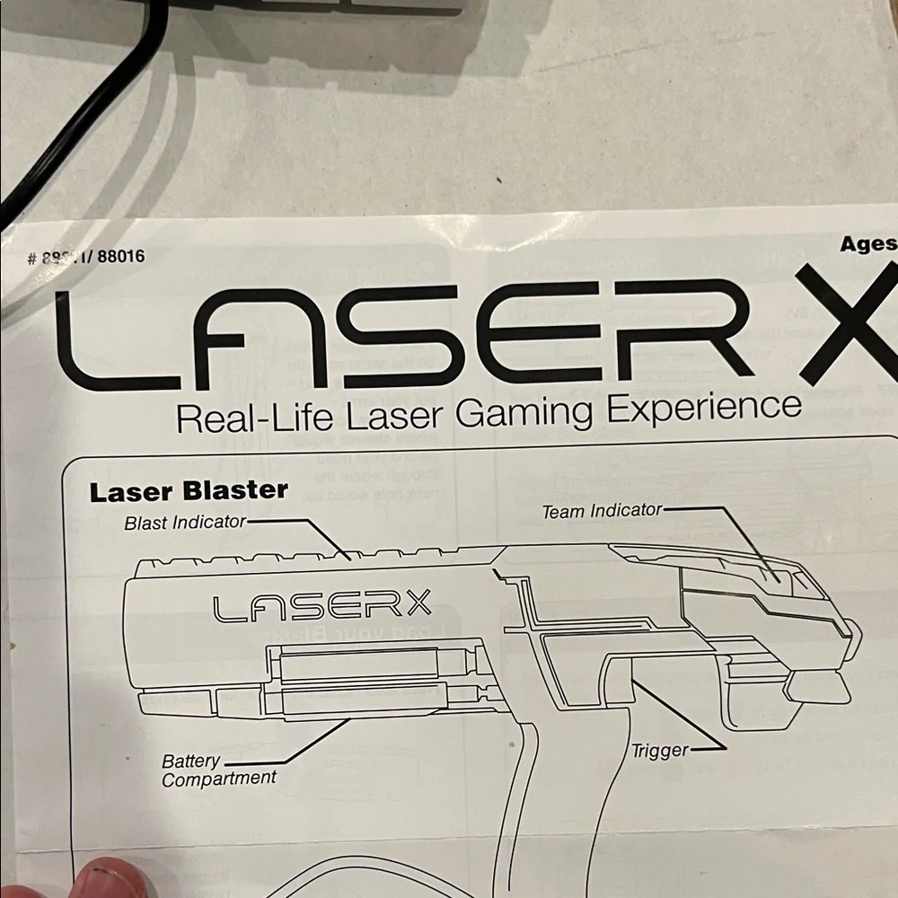 Laser X 2 person gaming experience. White and Red Laser Tag Set